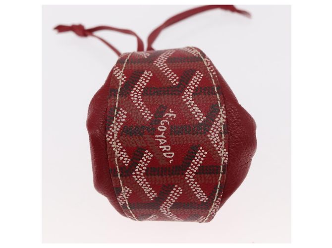 Pochette GOYARD in tela PVC rossa Auth BA9393V Rosso - vista 9
