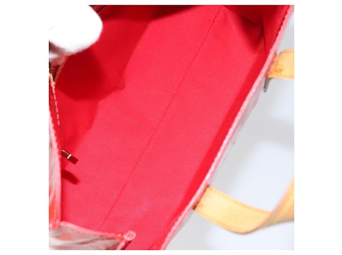 LOUIS VUITTON Monogram Vernis Reade PM Borsa a Mano Rossa M91088 LV Auth 159382 Rosso - vista 11