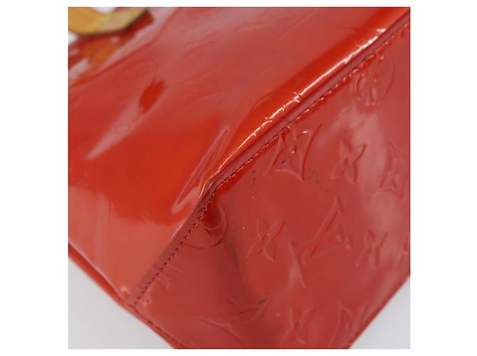 LOUIS VUITTON Monogram Vernis Reade PM Borsa a Mano Rossa M91088 LV Auth 159382 Rosso - vista 16