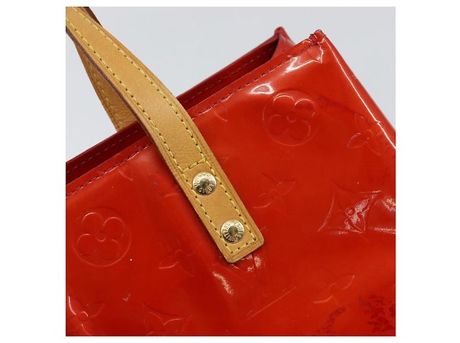 LOUIS VUITTON Monogram Vernis Reade PM Borsa a Mano Rossa M91088 LV Auth 159382 Rosso - vista 17