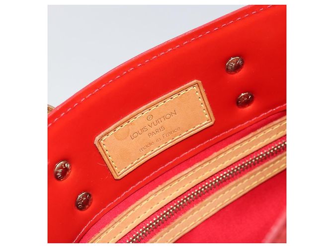 LOUIS VUITTON Monogram Vernis Reade PM Borsa a Mano Rossa M91088 LV Auth 159382 Rosso - vista 18
