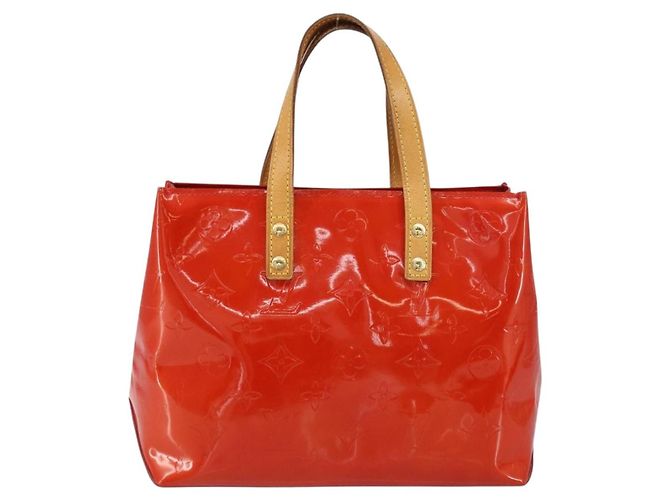 LOUIS VUITTON Monogram Vernis Reade PM Borsa a Mano Rossa M91088 LV Auth 159382 Rosso - vista 2