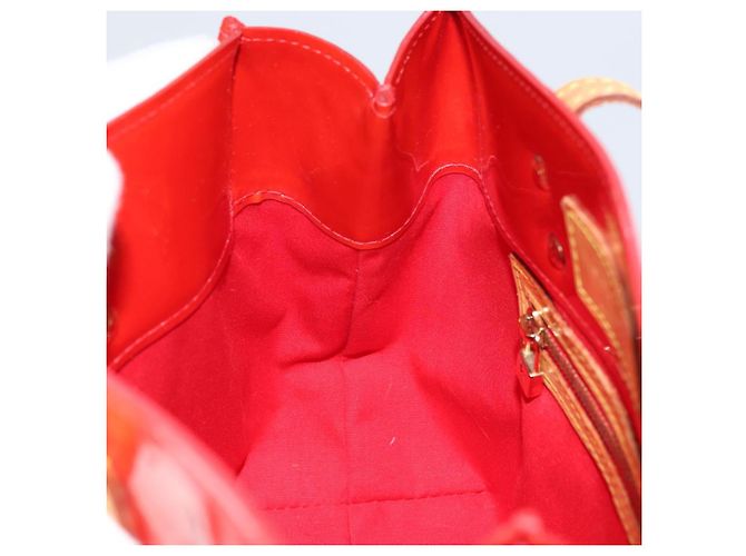 LOUIS VUITTON Monogram Vernis Reade PM Borsa a Mano Rossa M91088 LV Auth 159382 Rosso - vista 20