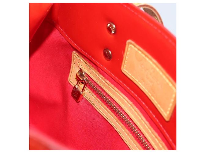 LOUIS VUITTON Monogram Vernis Reade PM Borsa a Mano Rossa M91088 LV Auth 159382 Rosso - vista 21