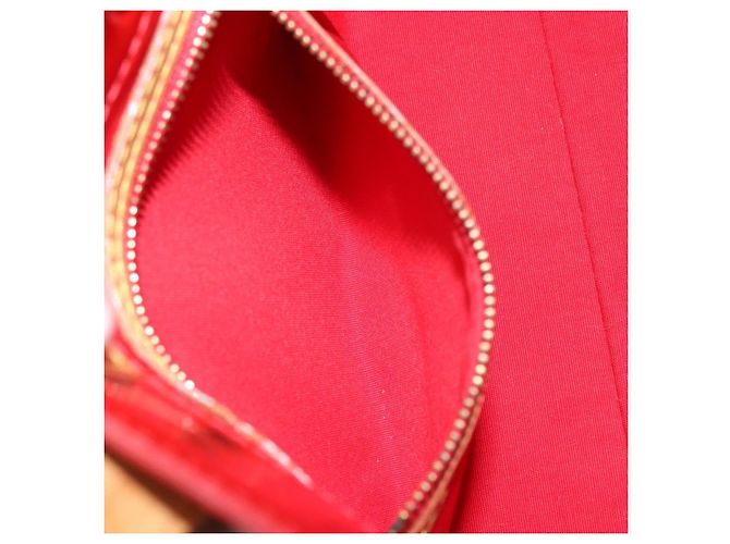 LOUIS VUITTON Monogram Vernis Reade PM Borsa a Mano Rossa M91088 LV Auth 159382 Rosso - vista 22