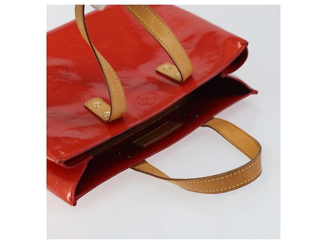 LOUIS VUITTON Monogram Vernis Reade PM Borsa a Mano Rossa M91088 LV Auth 159382 Rosso - vista 6