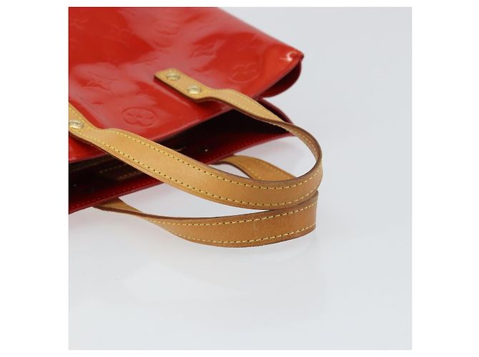 LOUIS VUITTON Monogram Vernis Reade PM Borsa a Mano Rossa M91088 LV Auth 159382 Rosso - vista 7