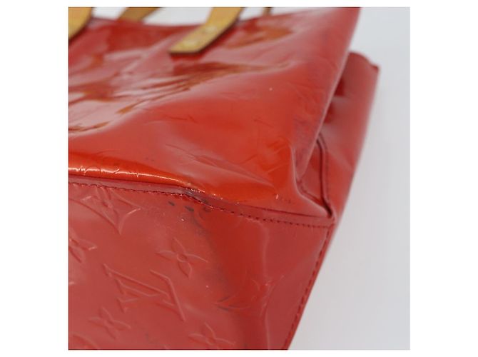 LOUIS VUITTON Monogram Vernis Reade PM Borsa a Mano Rossa M91088 LV Auth 159382 Rosso - vista 9