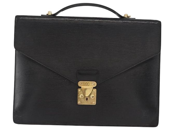 LOUIS VUITTON Epi Porta Documenti a Tracolla Briefcase M54462 LV Auth bs32029 Nero - vista 13