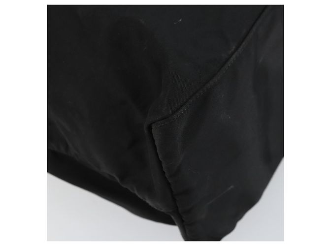 Prada Tote Bag aus schwarzem Nylon mit silberner Authentizität bs32076 - Ansicht 11
