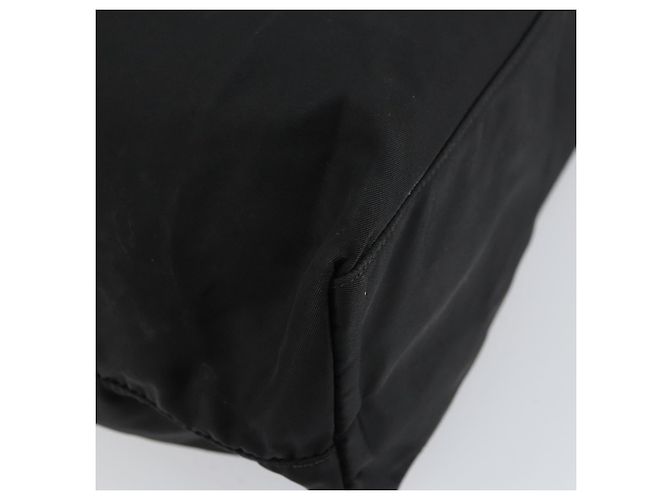 Prada Tote Bag aus schwarzem Nylon mit silberner Authentizität bs32076 - Ansicht 13