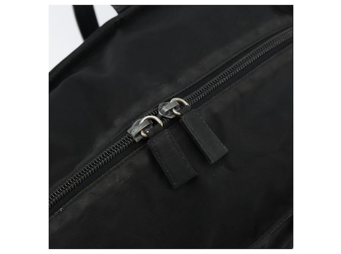Prada Tote Bag aus schwarzem Nylon mit silberner Authentizität bs32076 - Ansicht 14