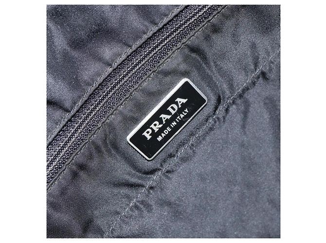 Prada Tote Bag aus schwarzem Nylon mit silberner Authentizität bs32076 - Ansicht 16