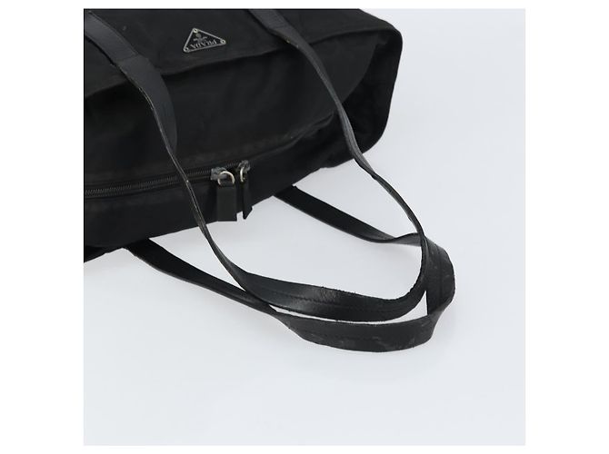 Prada Tote Bag aus schwarzem Nylon mit silberner Authentizität bs32076 - Ansicht 7