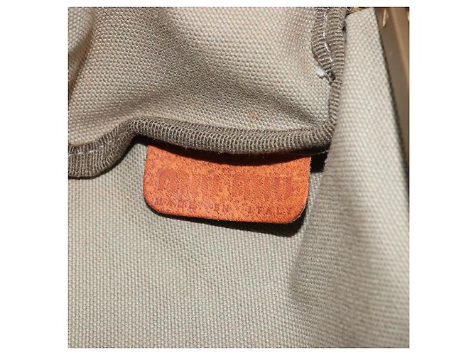Borsa a mano Miu Miu in tela khaki oro Auth 159399 D'oro Cachi - vista 15