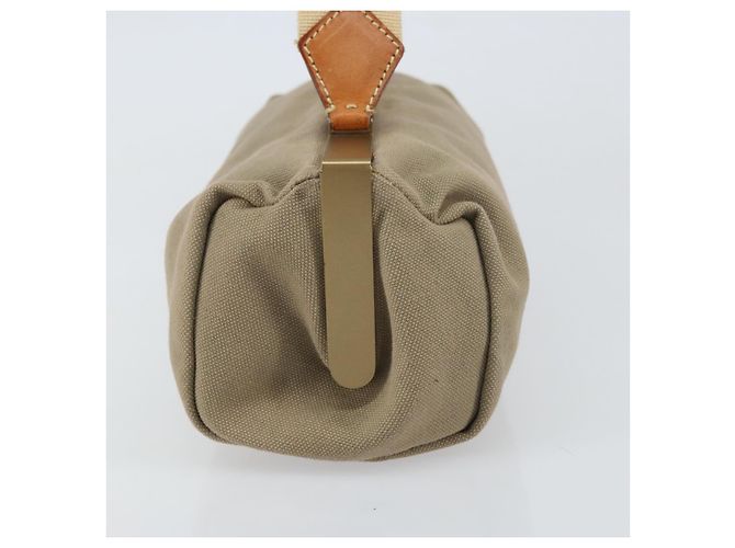Borsa a mano Miu Miu in tela khaki oro Auth 159399 D'oro Cachi - vista 4