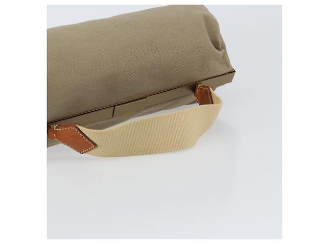 Borsa a mano Miu Miu in tela khaki oro Auth 159399 D'oro Cachi - vista 7