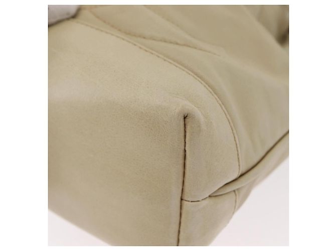 Borsa a Spalla con Catena CHANEL in Pelle Avorio Oro CC Auth 157949A D'oro Crudo - vista 11