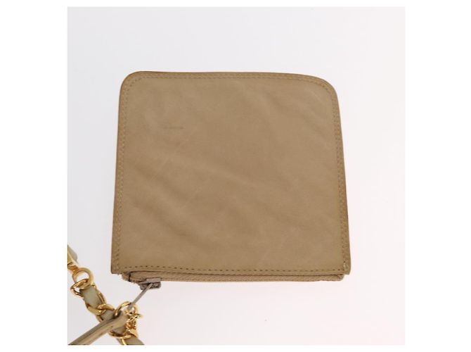 Borsa a Spalla con Catena CHANEL in Pelle Avorio Oro CC Auth 157949A D'oro Crudo - vista 21
