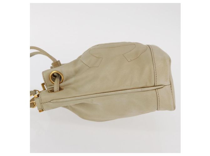 Borsa a Spalla con Catena CHANEL in Pelle Avorio Oro CC Auth 157949A D'oro Crudo - vista 5