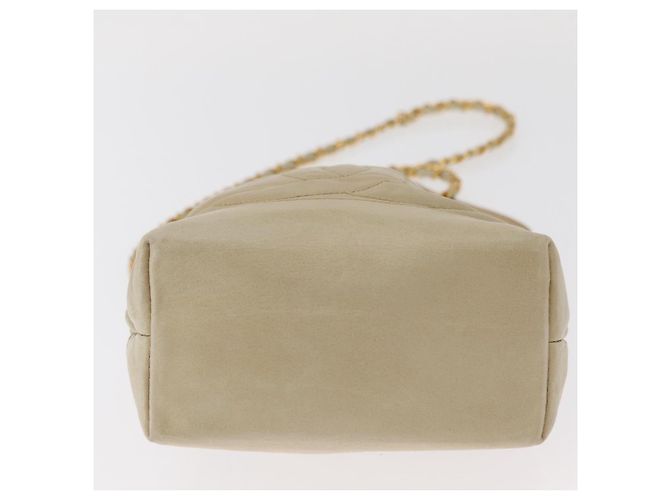 Borsa a Spalla con Catena CHANEL in Pelle Avorio Oro CC Auth 157949A D'oro Crudo - vista 9
