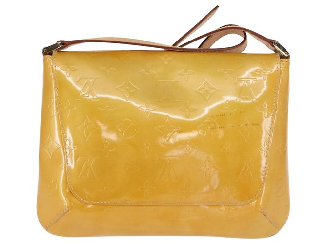 LOUIS VUITTON Bolsa Thompson Street Monogram Vernis Bege M91301 LV Auth gh1566 - vista 2