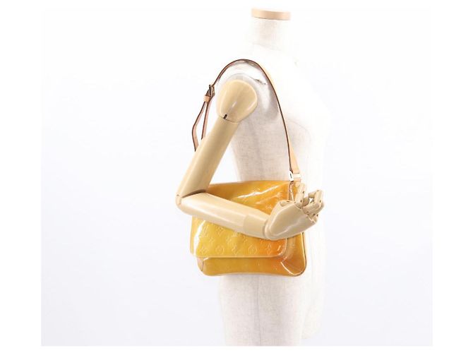 LOUIS VUITTON Bolsa Thompson Street Monogram Vernis Bege M91301 LV Auth gh1566 - vista 21