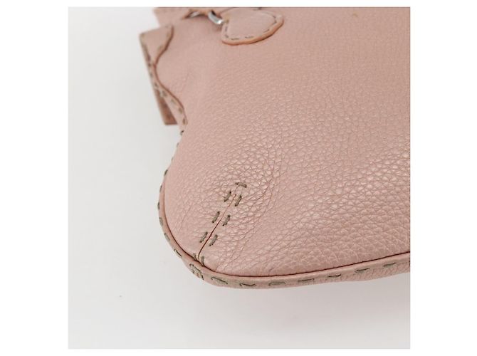 Borsa a mano FENDI Celeria in pelle rosa Auth ka1320 - vista 13