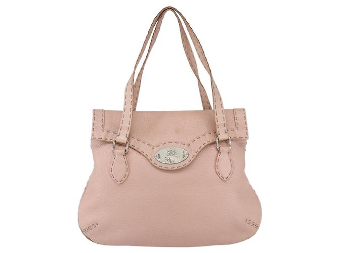 Borsa a mano FENDI Celeria in pelle rosa Auth ka1320 - vista 2