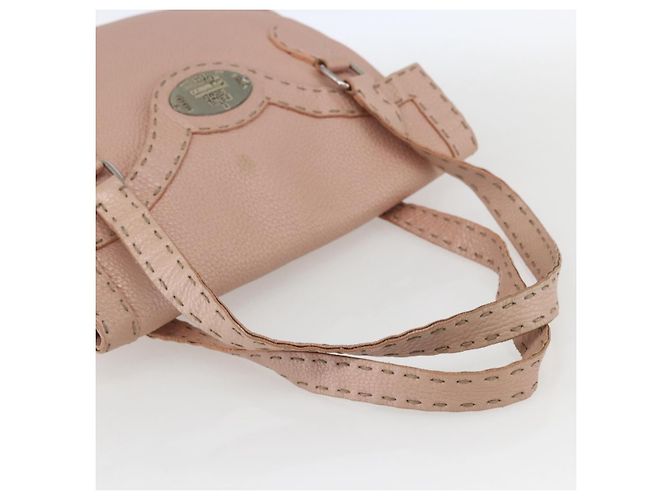 Borsa a mano FENDI Celeria in pelle rosa Auth ka1320 - vista 7