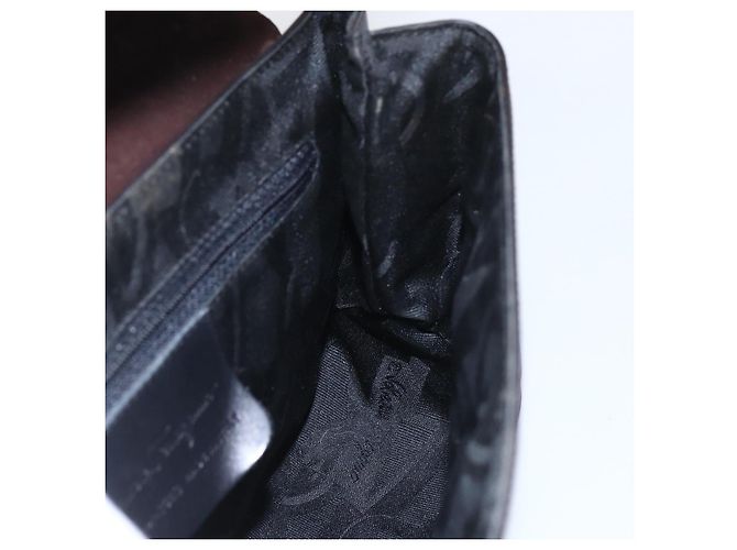 Borsa a Spalla Vala in Pelle Nera e Argento di Salvatore Ferragamo Auth BA9331 Nero - vista 17