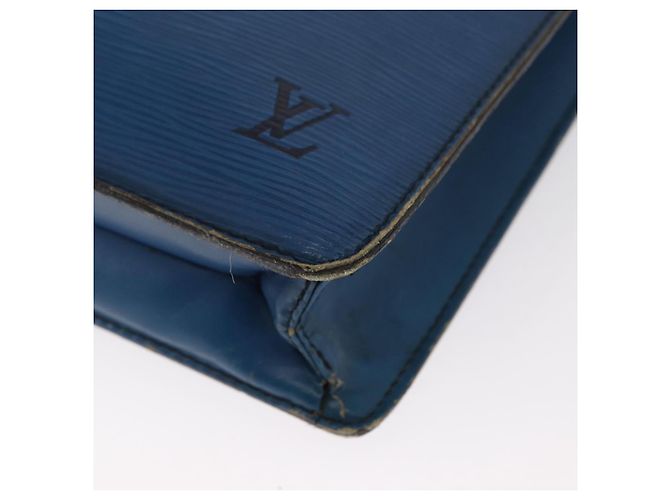 LOUIS VUITTON Borsa Porta Documenti a Tracolla Epi Blu Toledo LV Auth 160443 - vista 15