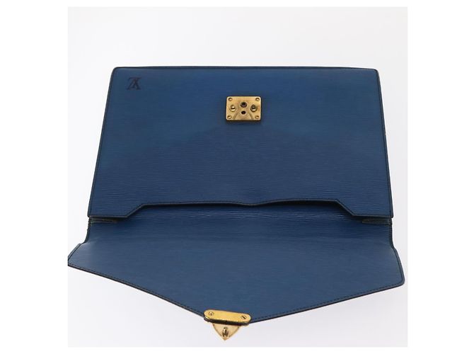 LOUIS VUITTON Borsa Porta Documenti a Tracolla Epi Blu Toledo LV Auth 160443 - vista 19