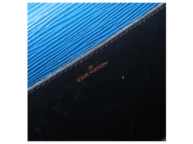 LOUIS VUITTON Borsa Porta Documenti a Tracolla Epi Blu Toledo LV Auth 160443 - vista 20