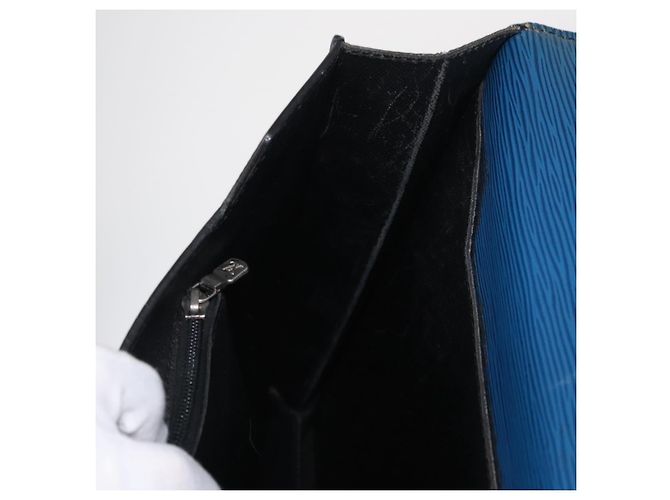LOUIS VUITTON Borsa Porta Documenti a Tracolla Epi Blu Toledo LV Auth 160443 - vista 22