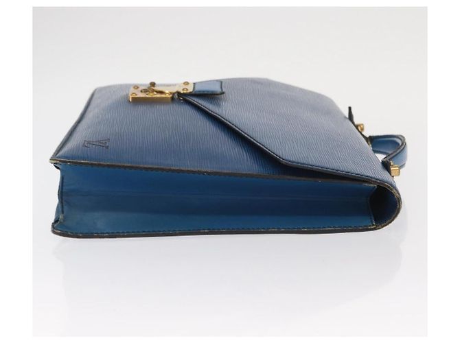 LOUIS VUITTON Borsa Porta Documenti a Tracolla Epi Blu Toledo LV Auth 160443 - vista 3