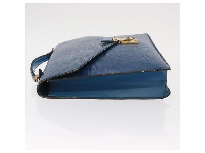 LOUIS VUITTON Borsa Porta Documenti a Tracolla Epi Blu Toledo LV Auth 160443 - vista 4