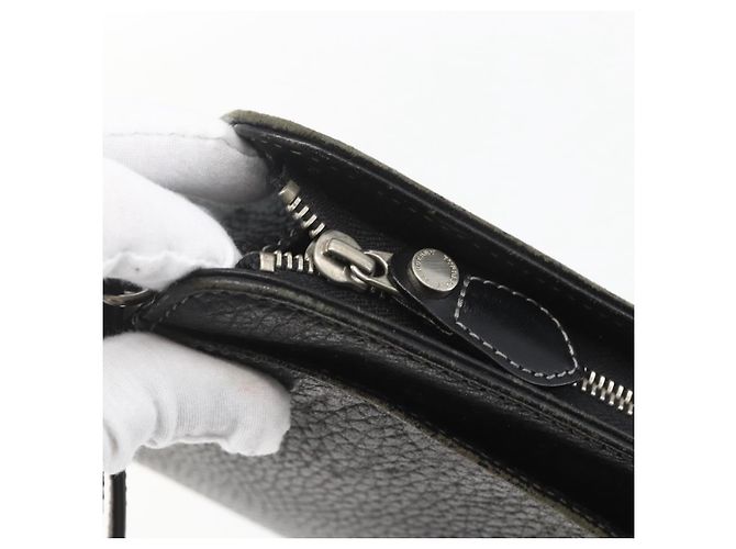 Borsa a mano in pelle nera e argento BURBERRY Auth ka1315 Nero - vista 14