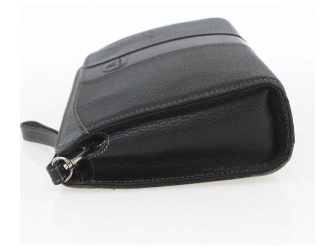 Borsa a mano in pelle nera e argento BURBERRY Auth ka1315 Nero - vista 4