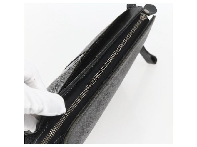 Borsa a mano in pelle nera e argento BURBERRY Auth ka1315 Nero - vista 6