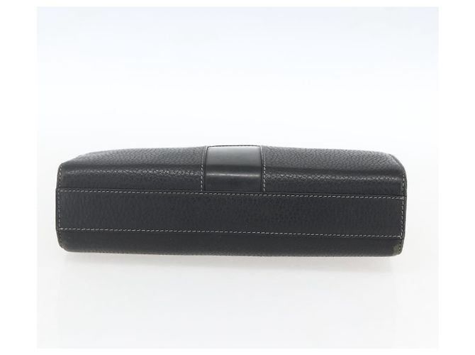 Borsa a mano in pelle nera e argento BURBERRY Auth ka1315 Nero - vista 7