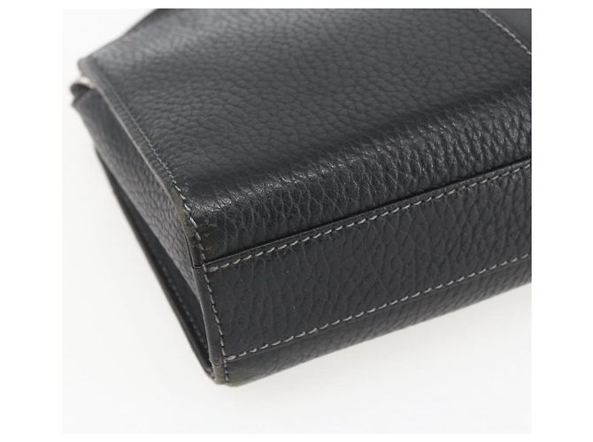 Borsa a mano in pelle nera e argento BURBERRY Auth ka1315 Nero - vista 9