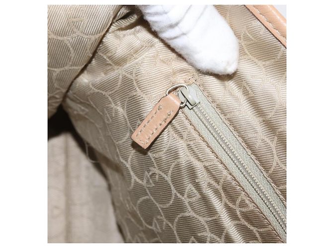 Gucci Borsa Tote GG Supreme in PVC Bianco e Oro 264221 Auth ka1250 D'oro - vista 18