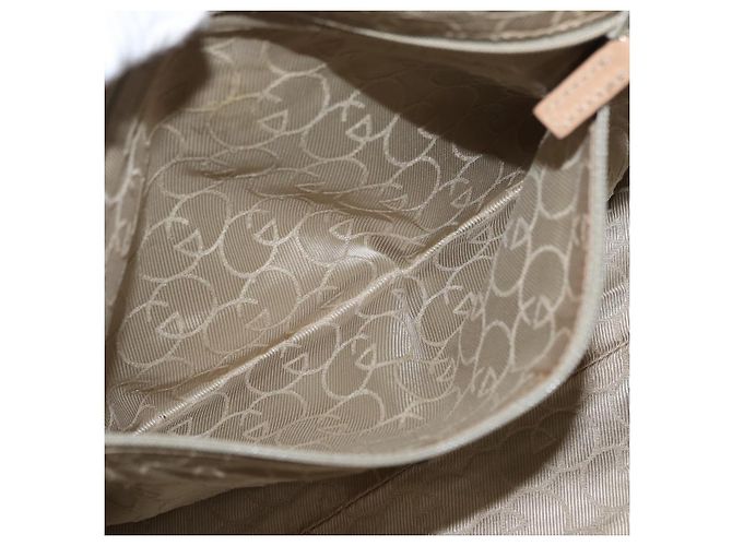 Gucci Borsa Tote GG Supreme in PVC Bianco e Oro 264221 Auth ka1250 D'oro - vista 19
