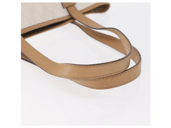 Gucci Borsa Tote GG Supreme in PVC Bianco e Oro 264221 Auth ka1250 D'oro - vista 7