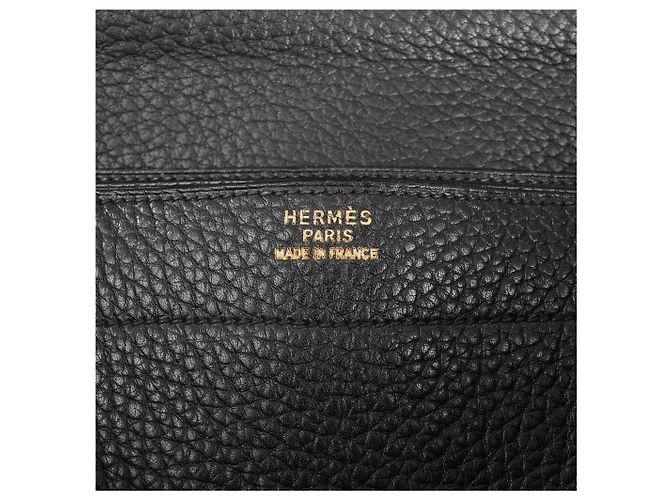 Sac à dépêches HERMÈS Sac à Depeche 38 Ardennes Leather Handbag in Black V:1992 - view 13