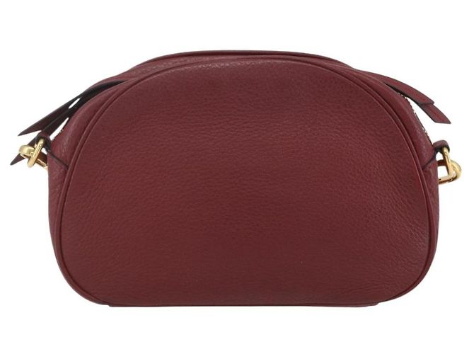 Borsa a tracolla a doppia tracolla Prada Vitello Daino Piccola Bordò - vista 2