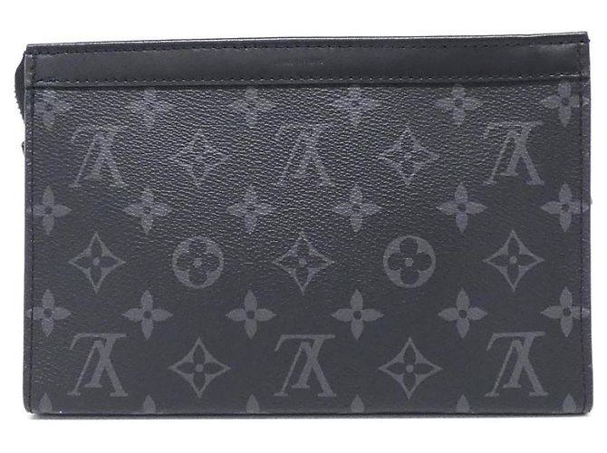 Borsa a spalla portafoglio indossabile Louis Vuitton Monogram Eclipse Reverse Gaston Nero Grigio - vista 2