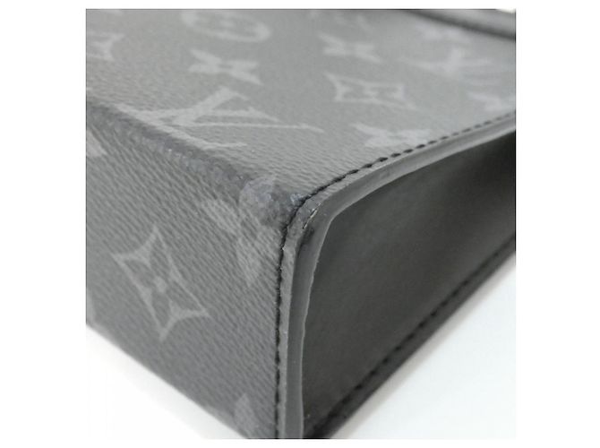 Borsa a spalla portafoglio indossabile Louis Vuitton Monogram Eclipse Reverse Gaston Nero Grigio - vista 3