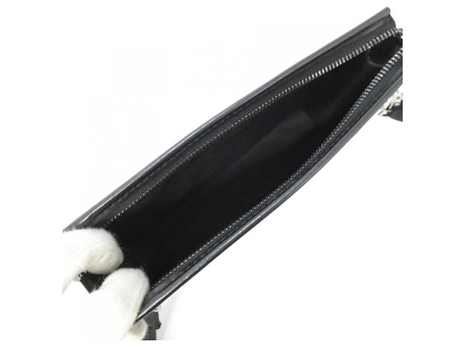 Borsa a spalla portafoglio indossabile Louis Vuitton Monogram Eclipse Reverse Gaston Nero Grigio - vista 5